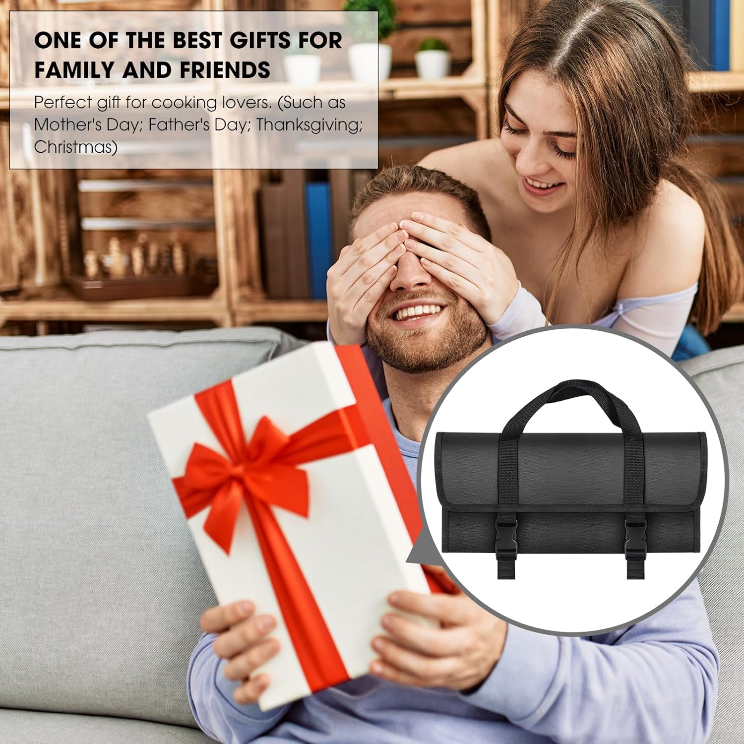 MOSFiATA Kitchen Knife Set, 10 Pcs Japanese Stainless Steel Knife Sets for Kitchen with Oxford cloth storage bag with Knife Sharpening Rod, Dishwasher Safe, For Outdoor - Image 8