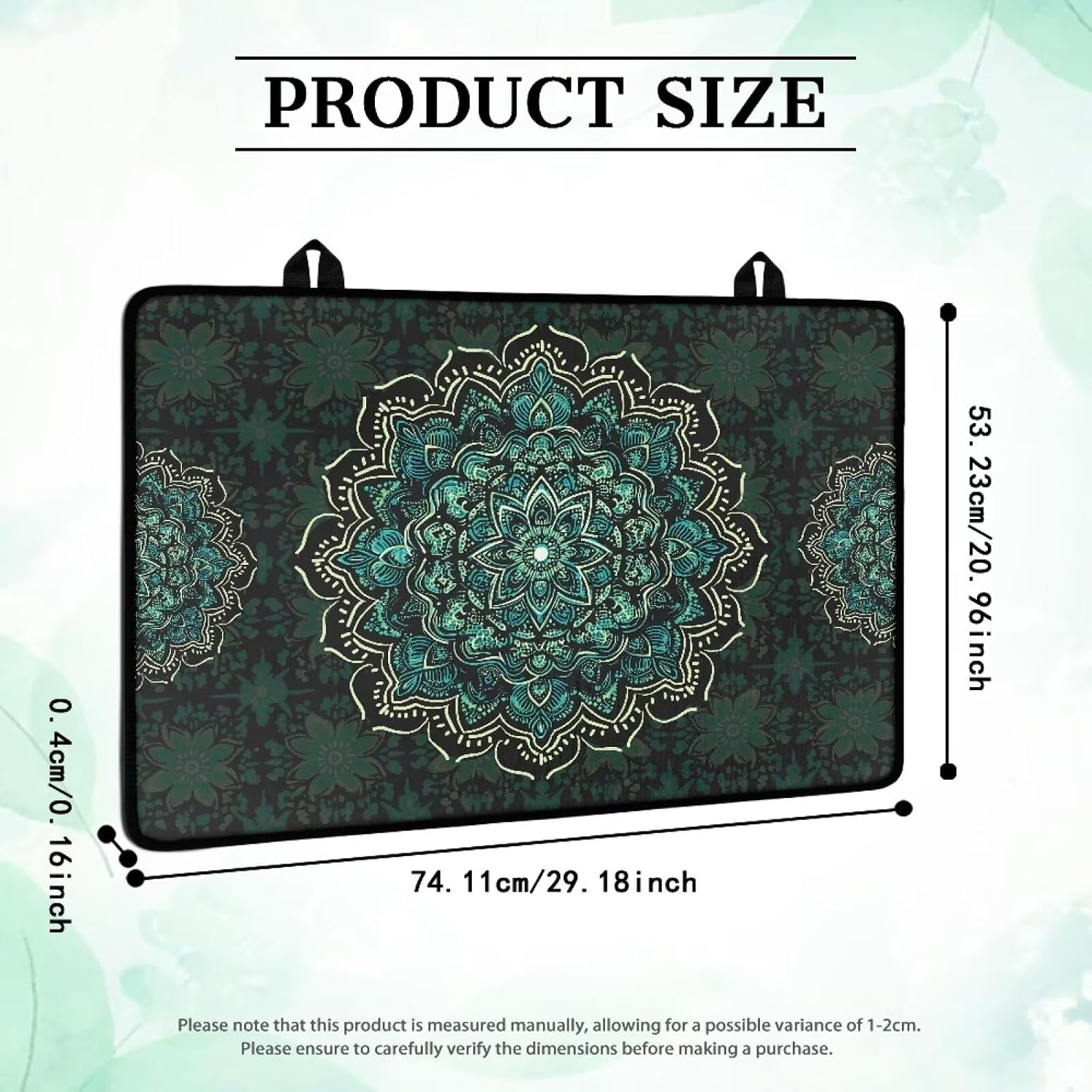 Vintage Boho Mandala Lotus Flower Print Electric Stove Top Cover 29.18 x 20.96 inch Silicone Stove Cover Mat Thick Induction Glass Cooktop Protector Range Covers for Kitchen
