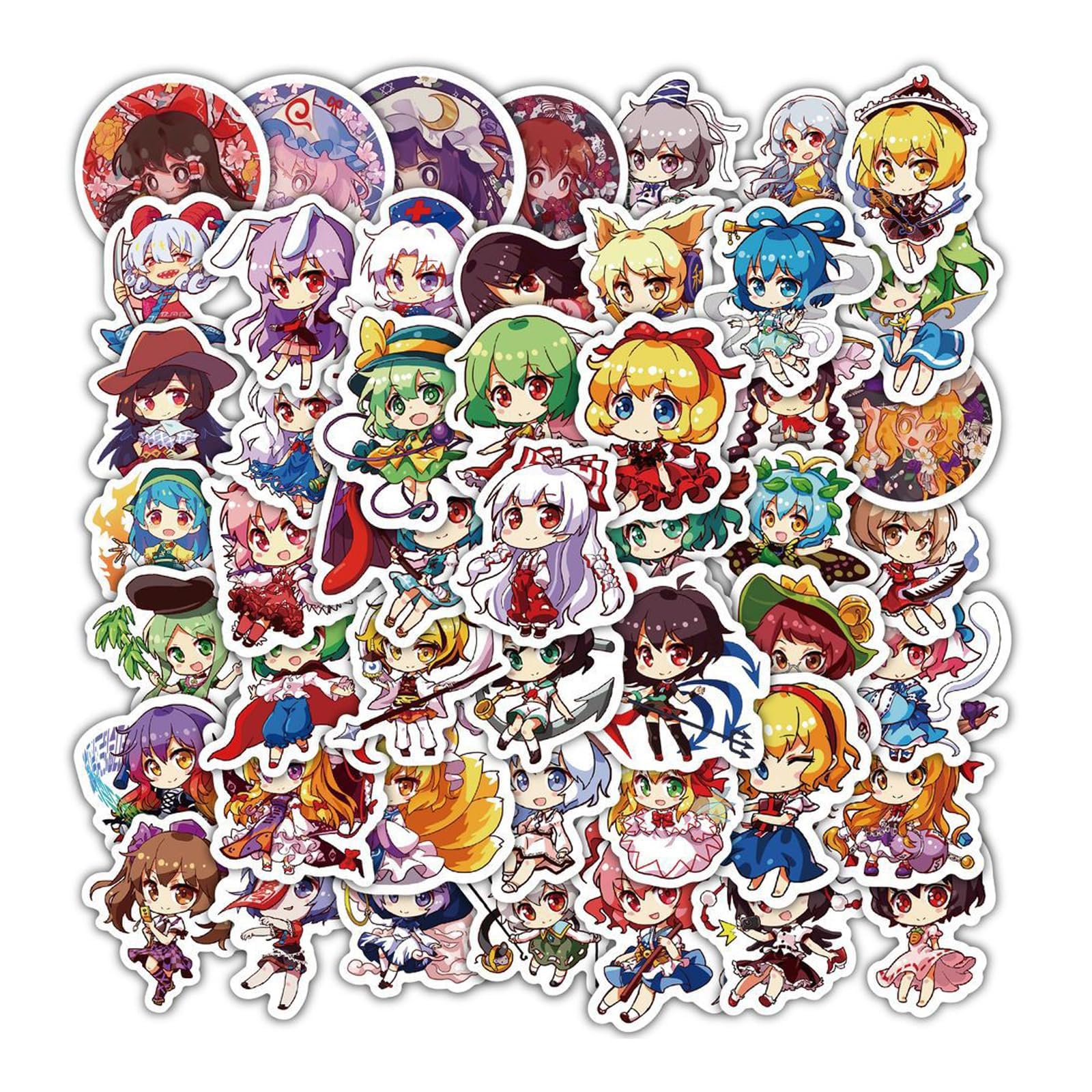 Amazon.co.jp: 60枚 博麗霊夢 霧雨魔理沙 魂魄妖夢 ステッカーセット
