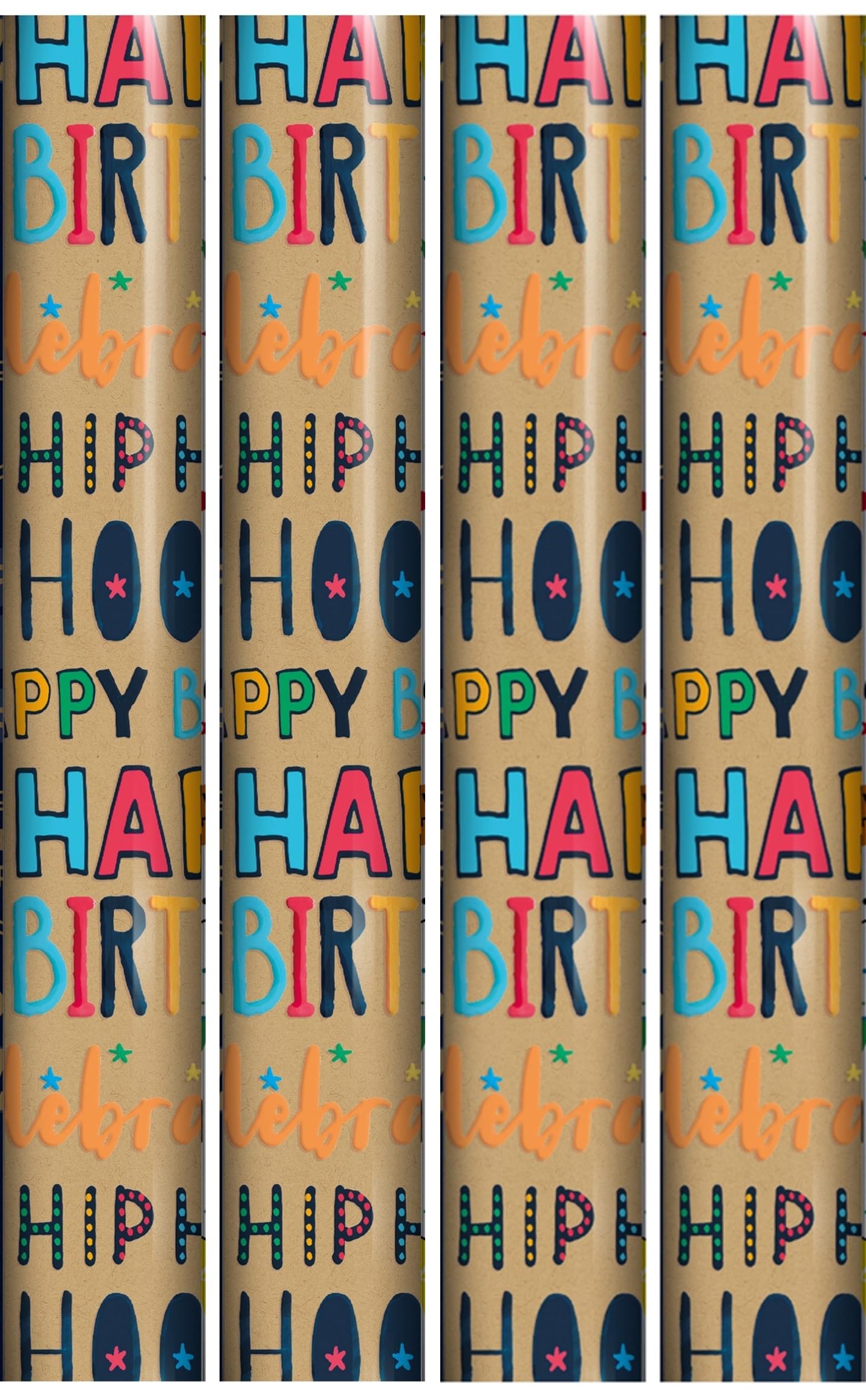 12m Male Mixed Gift Wrapping Paper - 4 x 3m Roll's - Boy's Birthday Generic