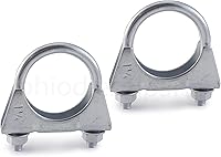 Vista 8 de Silenciador/abrazadera de escape de alta resistencia de 1-1/4 pulgadas - Estilo de sillín con perno en U - Zinc (paquete de 2)