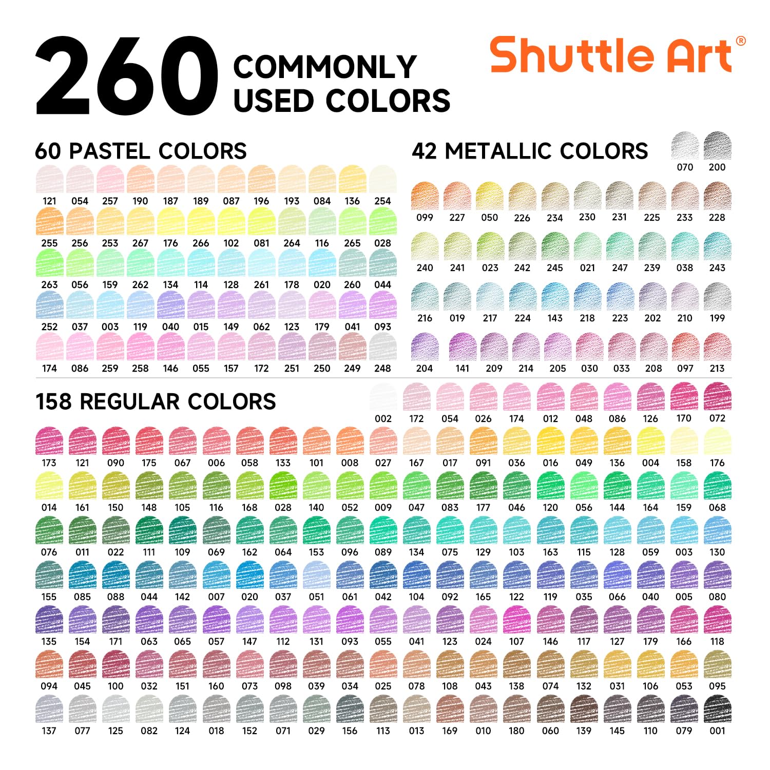 Shuttle Art 260 Colouring Pencils - Image 2