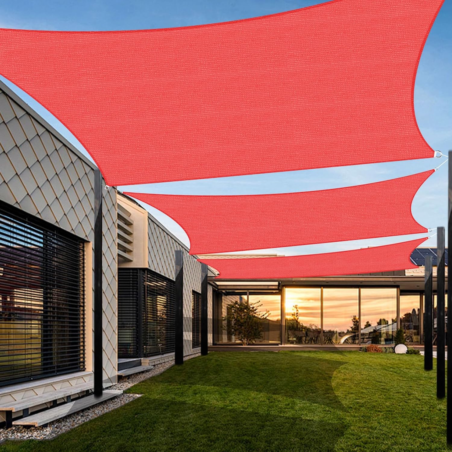 Sun Shade Sail 7x13 curved edge outdoor canopy