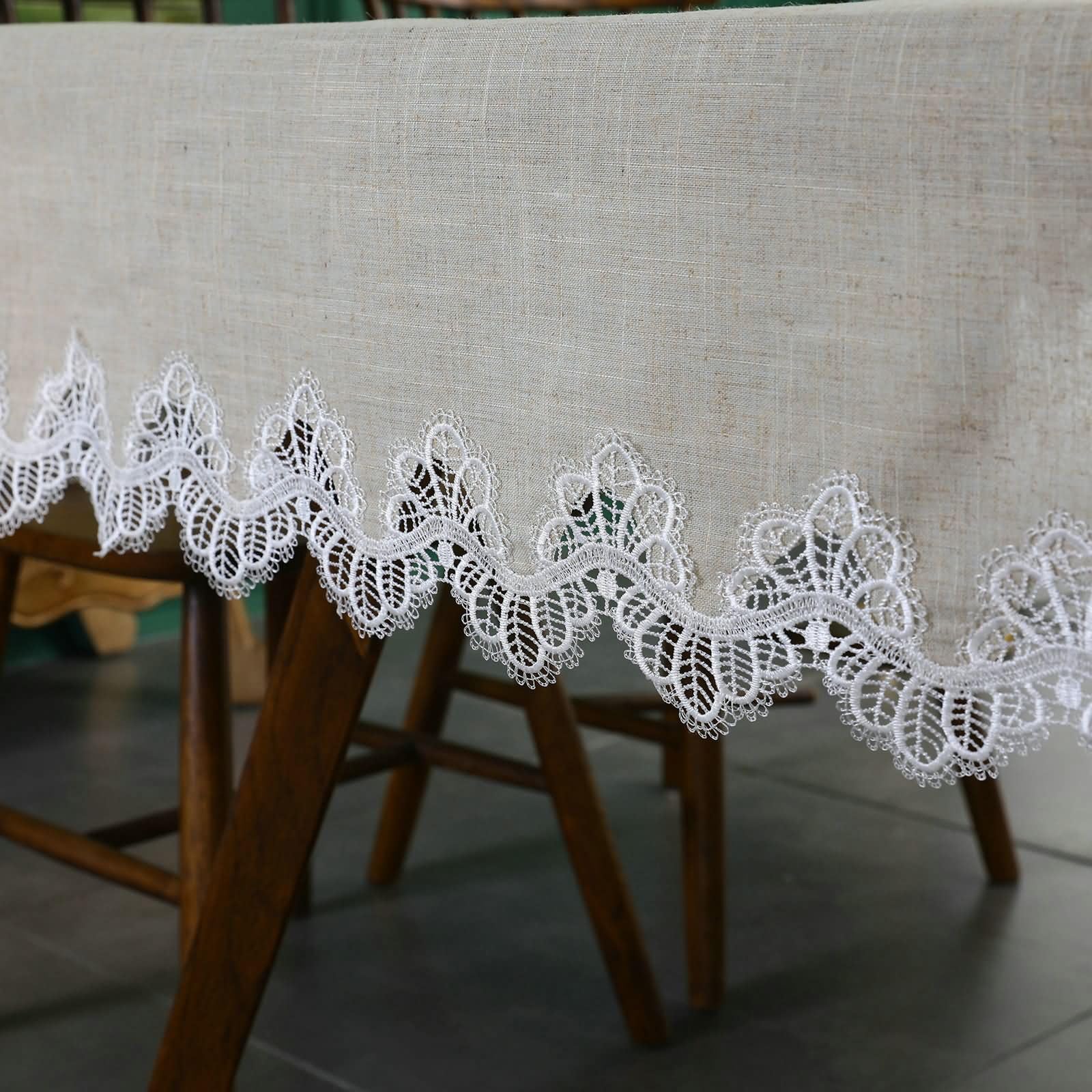 Zmywalny obrus poliestrowy biały ogród prostokątny 75 x 200 cm