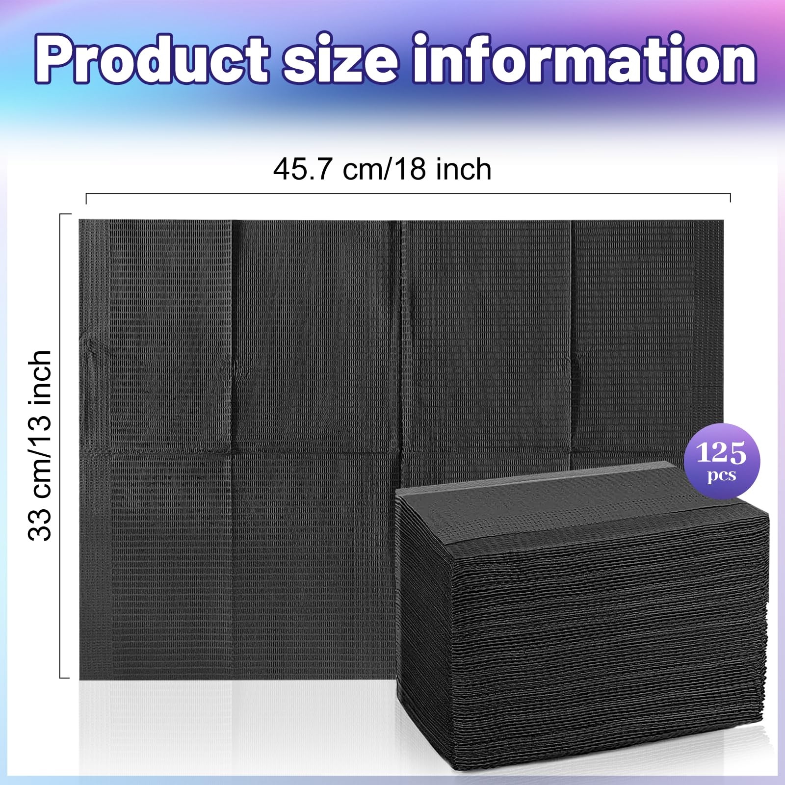 125 pièces de bavoirs dentaires jetables pour patients, 13 "x 18", 3 plis, imperméables, en papier de nappe pour percer les oreilles, les tatouages, les salons de beauté et les cliniques dentaires