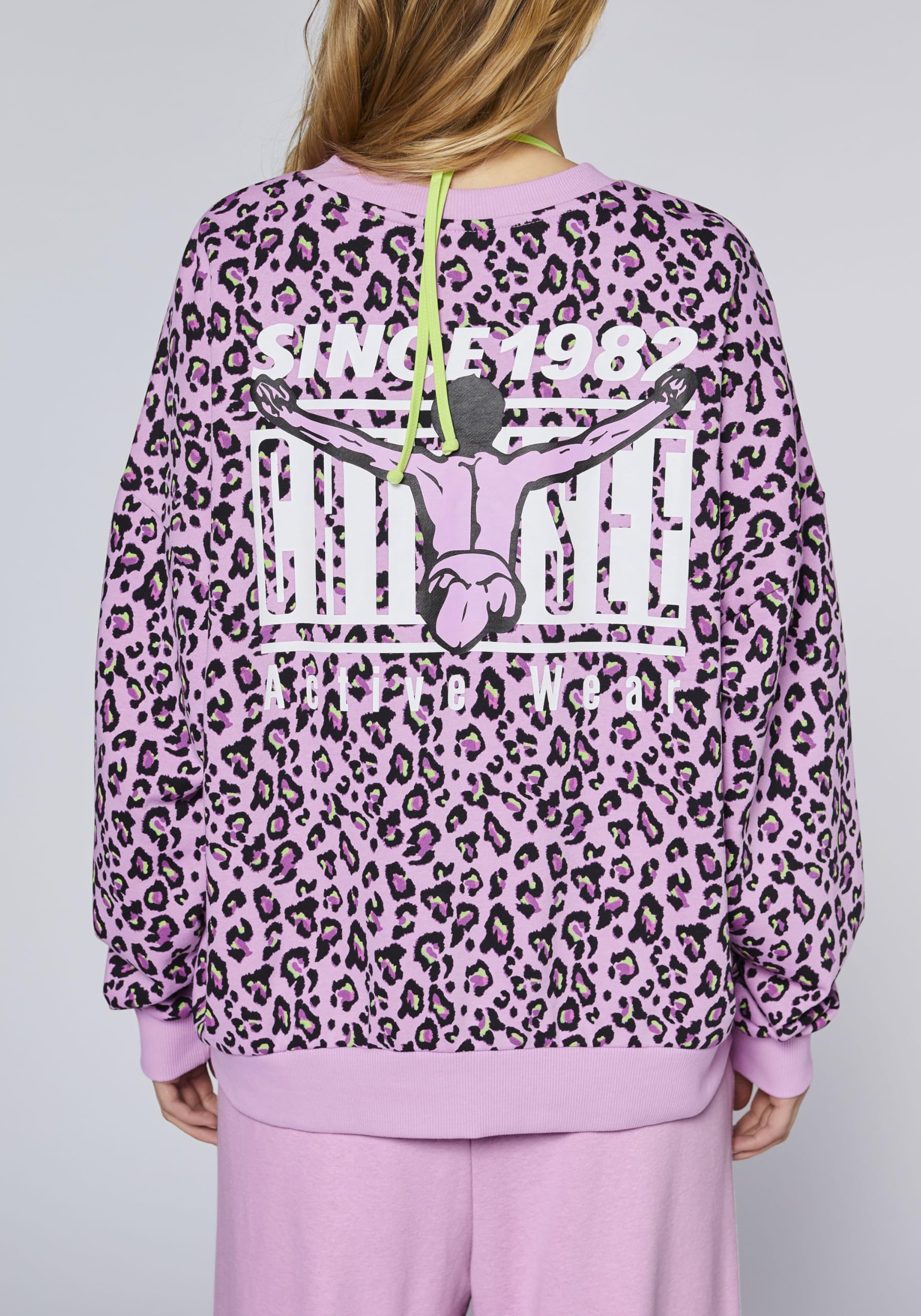 Chiemsee Sweatshirt mit Leo-Allover Print