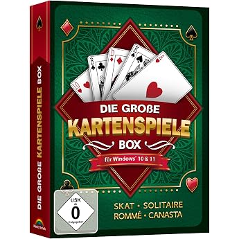 The Large Card Games Box - Skat Solitaire Romma Canasta for Win 11 10 7
