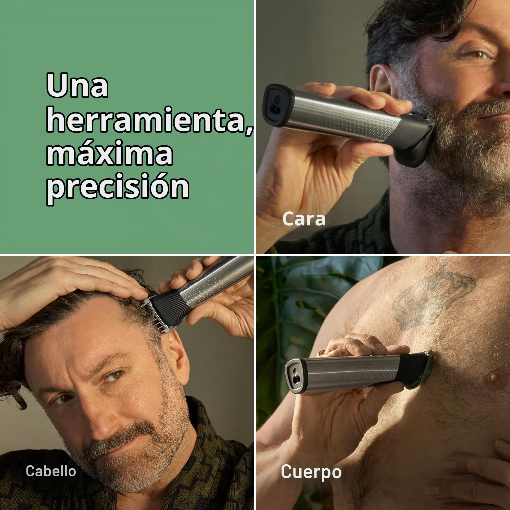 Philips Norelco All-in-One 7000 - Recortadora 22 en 1, para cara, cabello y