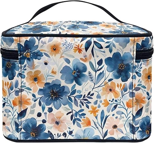 Vista 150 de doginthehole Bolsa de maquillaje, bolsa de cosméticos de viaje, bolsa de aseo portátil grande, organizador de accesorios para mujeres y niñas