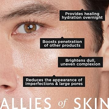 Allies of Skin Multi Acids & Retinoid Brightening Sleeping Facial: Glycolic + Lactic + Salicylic Acid, Hyaluronic Acid, Niacinamide, 1% Retinoid Complex. Overnight Sleeping Peel. 1.7 oz / 50 ml