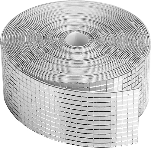 Miniatura 8 de Azulejos de espejo de bola de discoteca, calcomanías autoadhesivas de bolas de discoteca, azulejos de mosaico de espejo cuadrado pequeño para