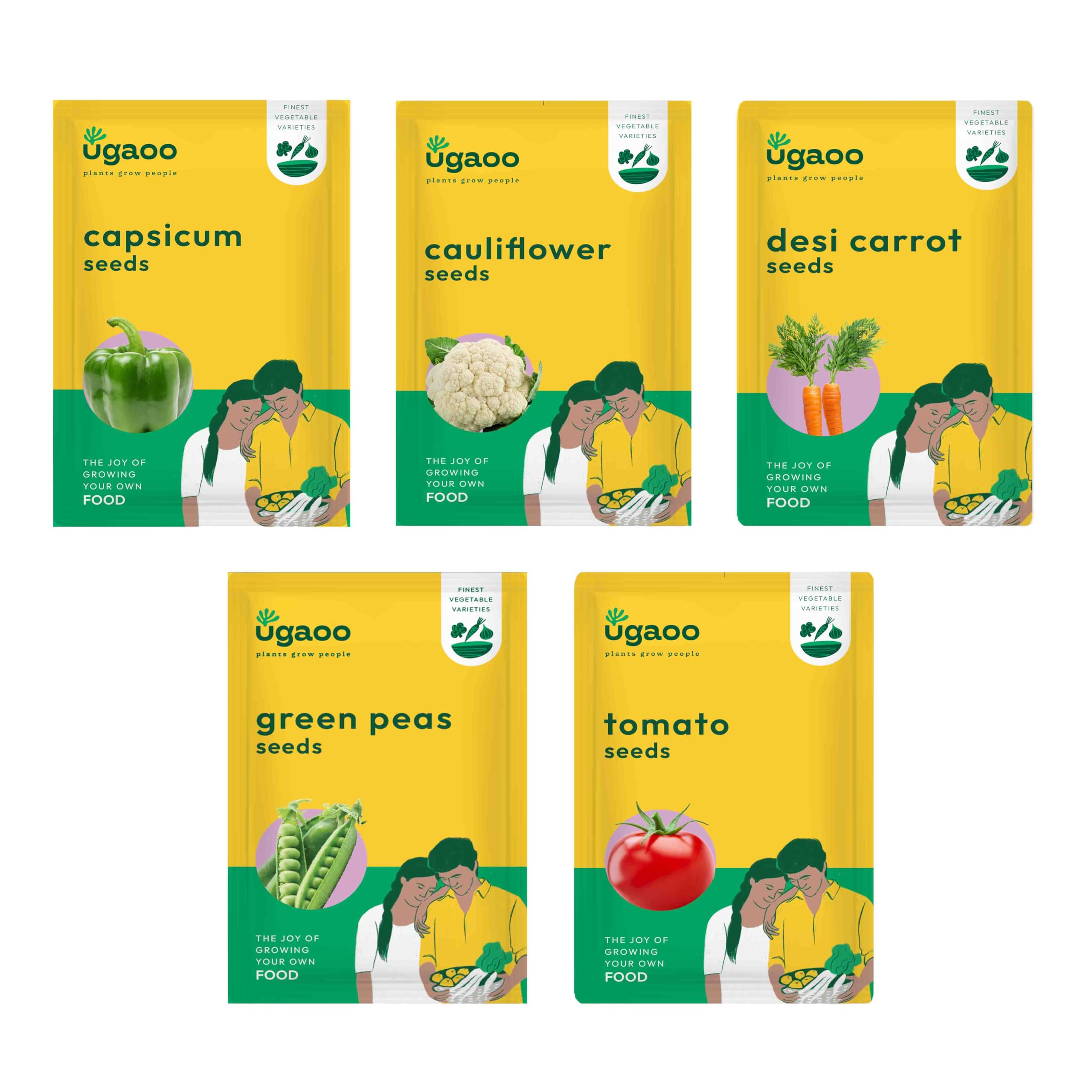 UGAOO Indian Vegetable Seeds Bundle of 5 Packet (Capsicum Seeds, Desi Carrot Seeds (Long), Tomato Seeds, Cauliflower Seeds, Green Peas Seeds) (B0DCVV6F8W) Amazon Price History, Amazon Price Tracker