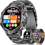 LIGE Military Smart Watch, 1.39'' HD Tactical Smart Watch for Men with Bluetooth Call/Notification, Sport Watch with 21 Sport Modes, IP68 Waterproof Smartwatch for iOS Android, Black