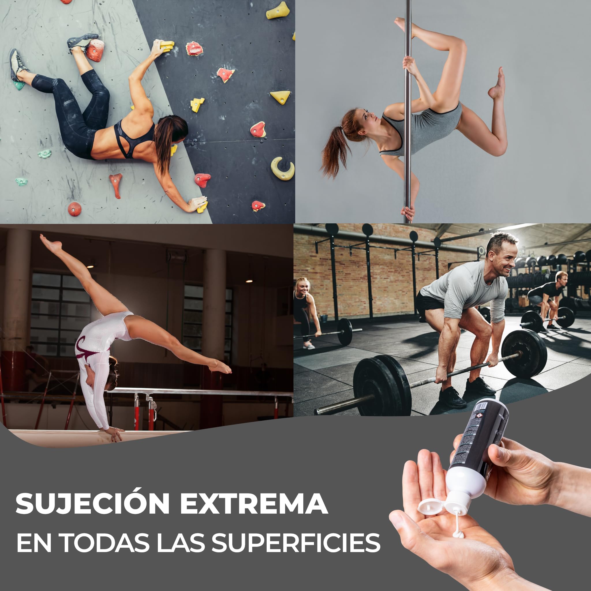 Magnesio Liquido PULLUP & DIP Tiza Liquida para Agarre Escalada Gimnasio Levantar Pesas Bouldering Calistenia Cecado Rapido Extra Fuerte