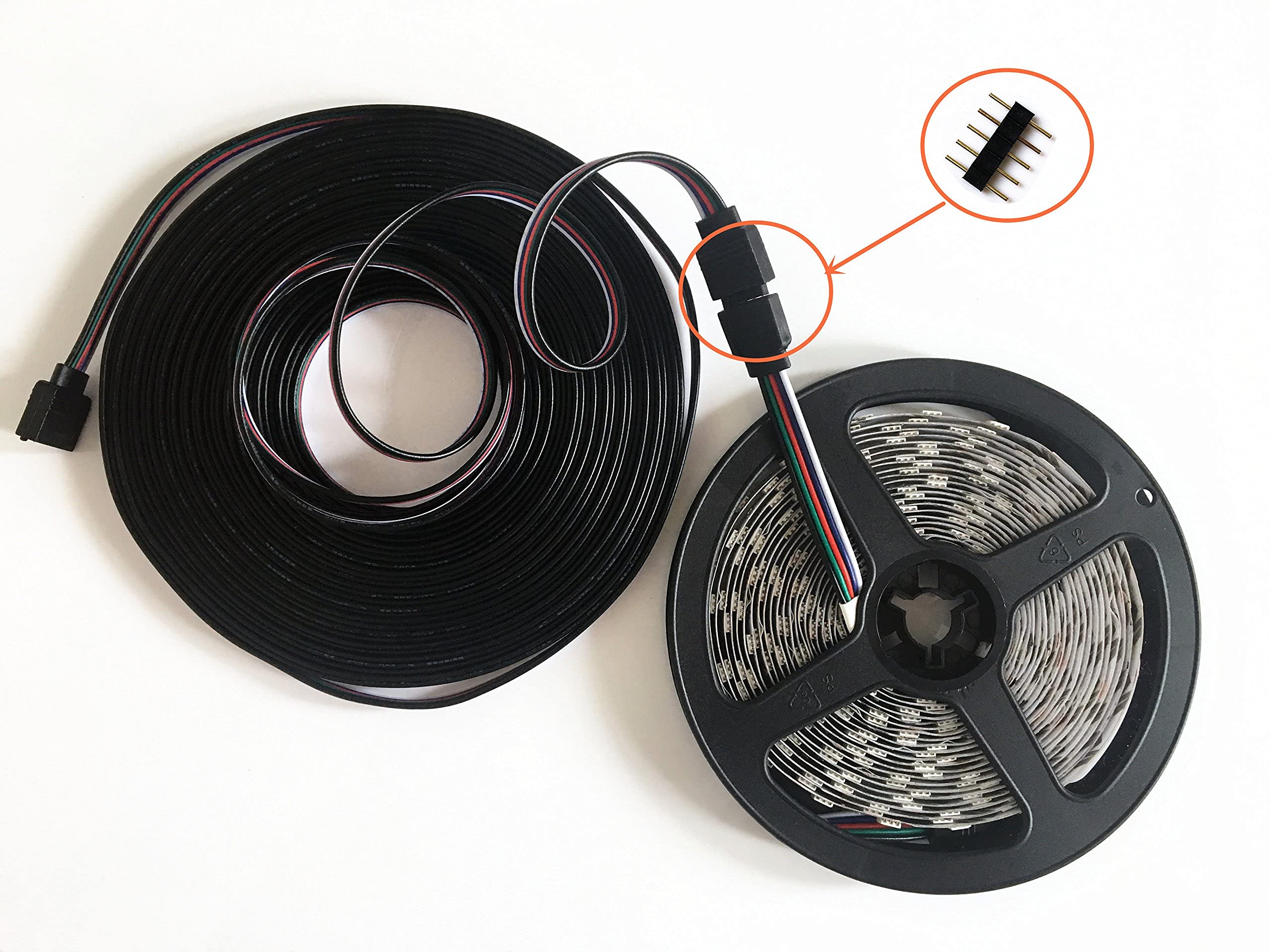 RGBW prolunga 5 meter Plug & Play; cavo di collegamento per 5 poli (Pin