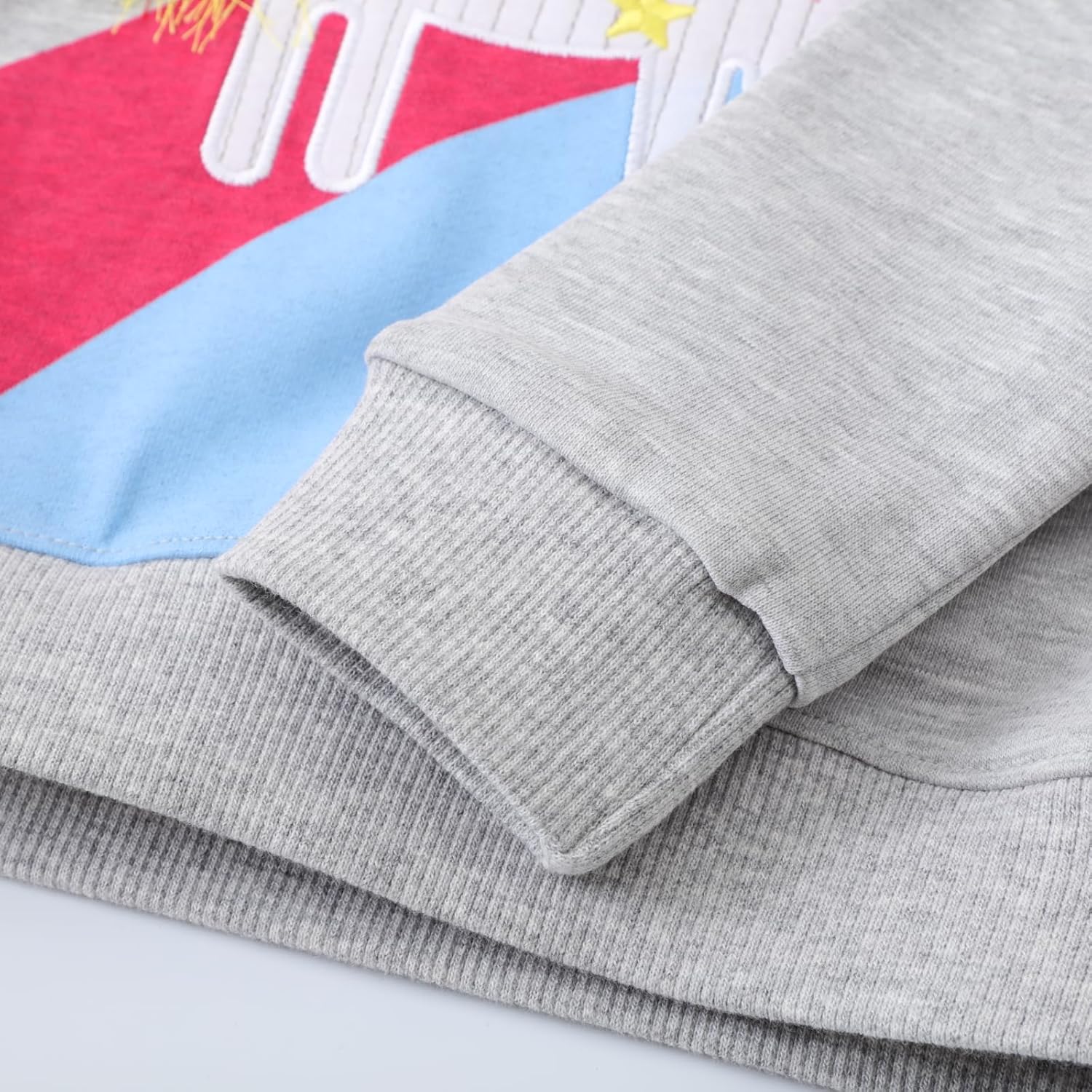 B&G-KID Toddler Girls Crewneck Sweatshirts Kids Applique Long Sleeve Shirts Pullover Cotton Winter Casual Tops Clothes 2-7T. - Image 5