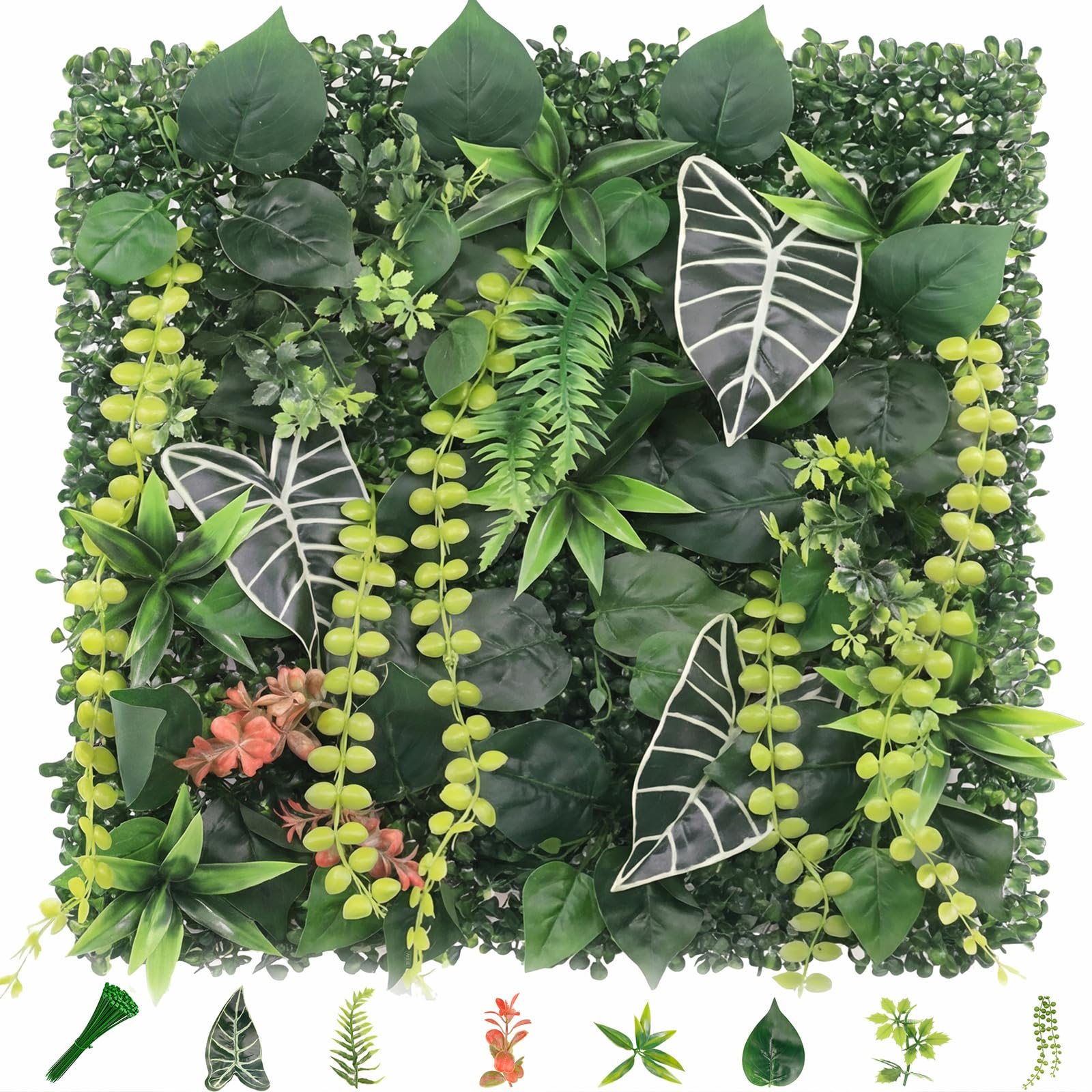 Photo 1 of Wanderroot 6-Pack 20"x20" Artificial Grass Wall Panels