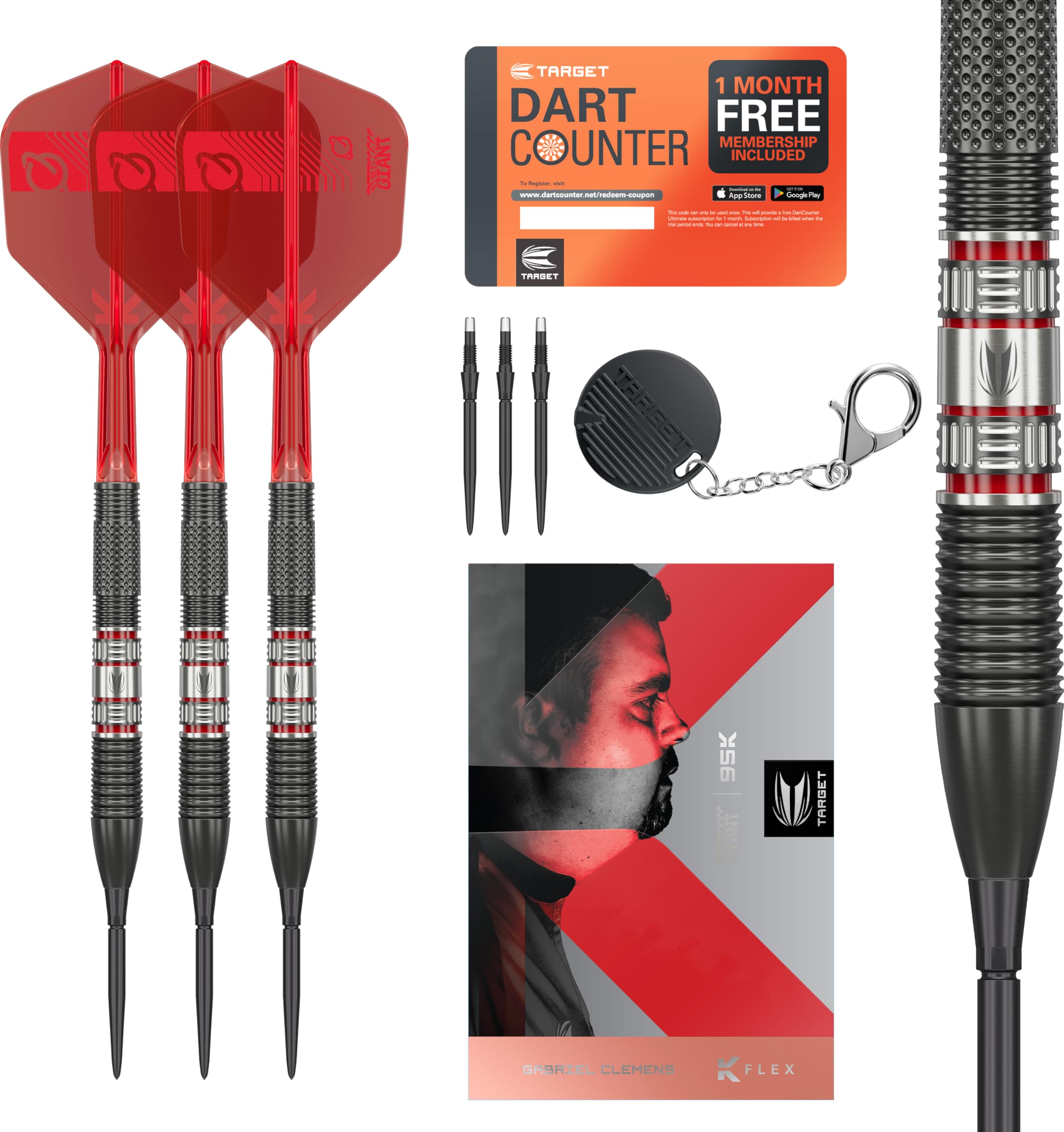Amazon.com : Target Darts Gabriel Clemens 95K Steel Tip Swiss
