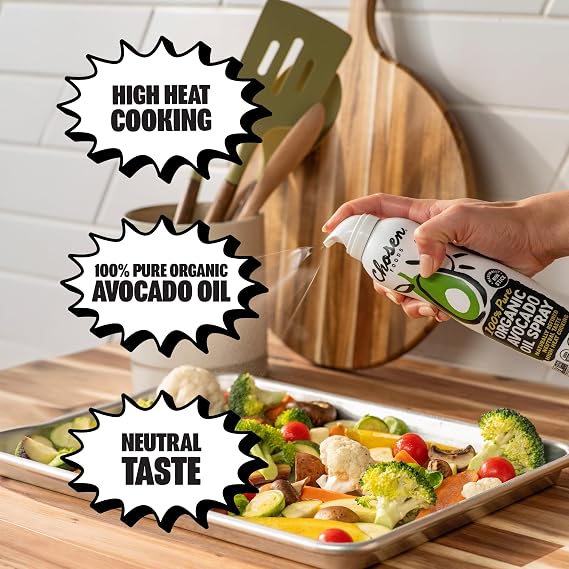 Chosen Foods Organic Avocado Oil Cooking Spray, 4.7 Ounce