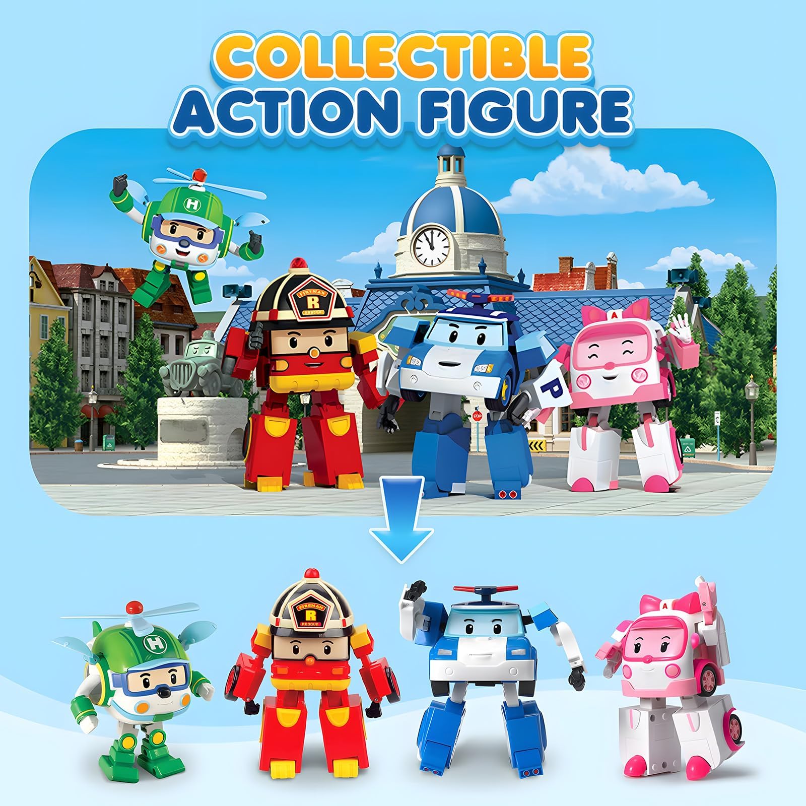 Amazon.co.jp: Robocar Poli [2個パック] ポリ+ヘリー変身ロボット