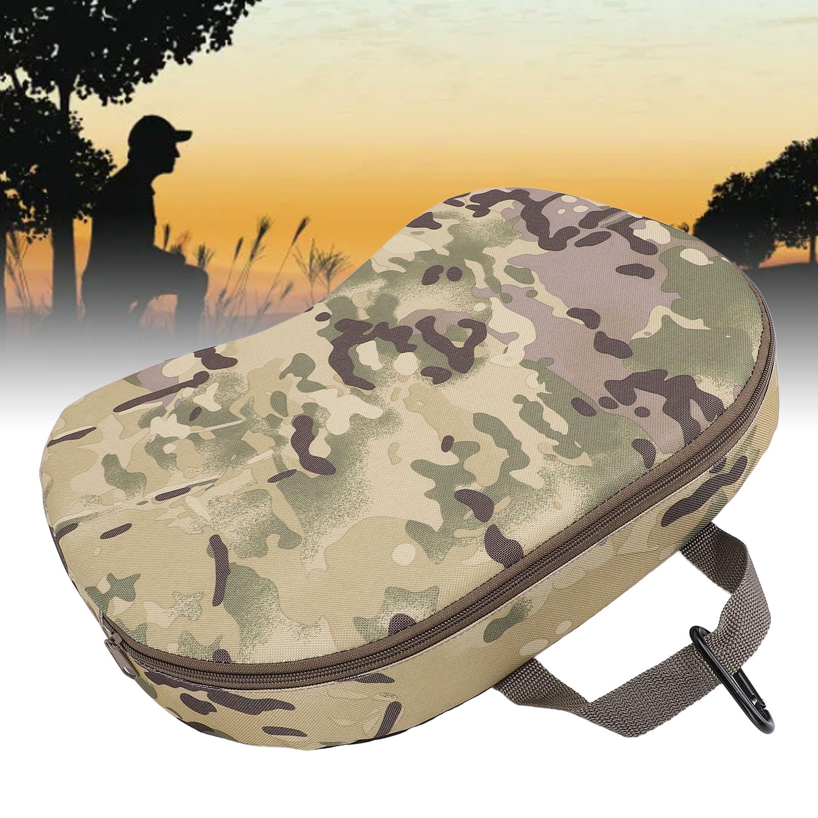 TOPINCN Tragbares Jagd-Sitzkissen, Schmutzabweisendes Tarn-Sitzkissen mit Konkav Geformtem Stoff, für Camping-Picknicks und Angeln Im Freien