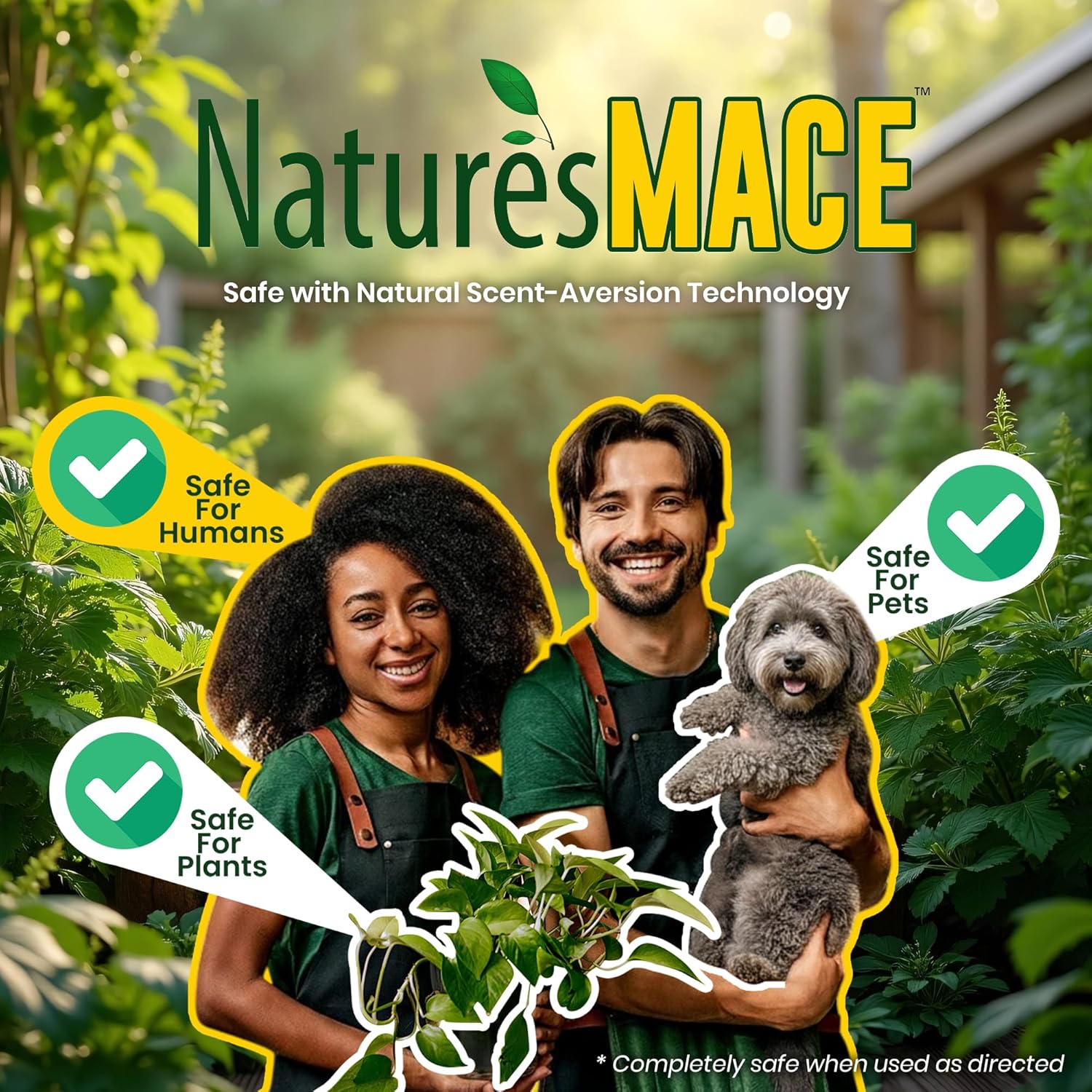 Nature’s MACE Dog Mace Repellent Spray, Keep Dogs Out of Your Lawn and Garden, Training Corrector, Stop Chewing and Digging, Safe Around Kids, Pets, & Plants, 1 Gallon Ready to Use, Treats 3,000 Sq Ft