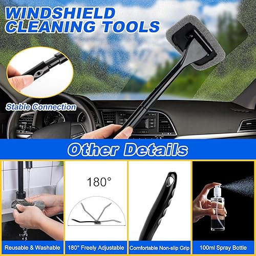 Miniatura 4 de AUTODECO Juego de 27 cepillos para detalles de automóvil, kit de detallado de automóvil, juego de cepillos de taladro para detallado automático,