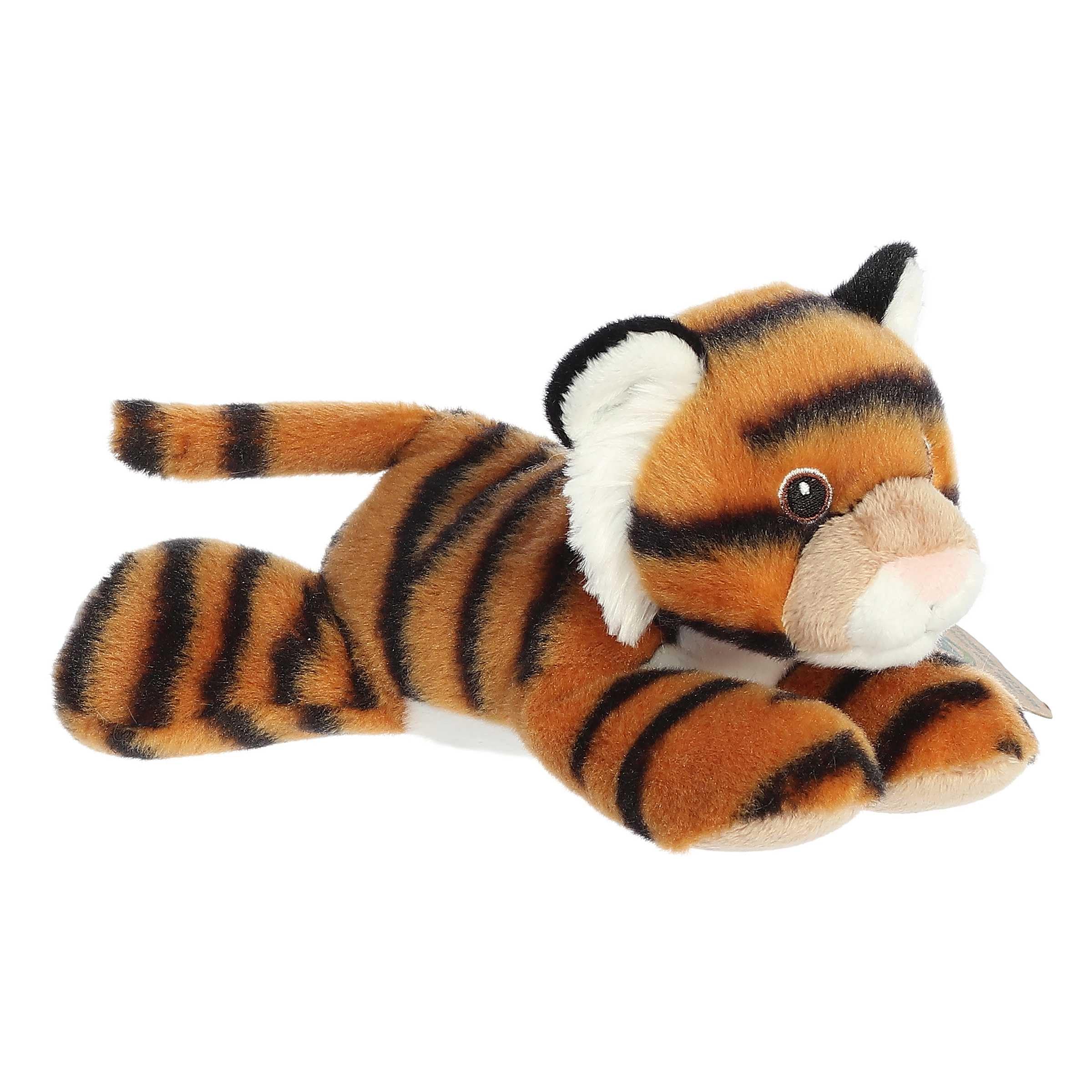Aurora Eco-Friendly Eco Nation Eco Softies Tiger Stuffed Animal - Environmental Consciousness - Recycled Materials - Orange 8 Inches