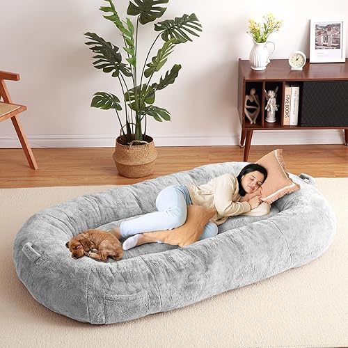 Cama gigante para perros para hombres y mujeres, 75 x 48 x 14 pulgadas, cama lavable y de felpa para perros, adecuada para adultos, cama de tamaño disponible en Yaxa Guatemala