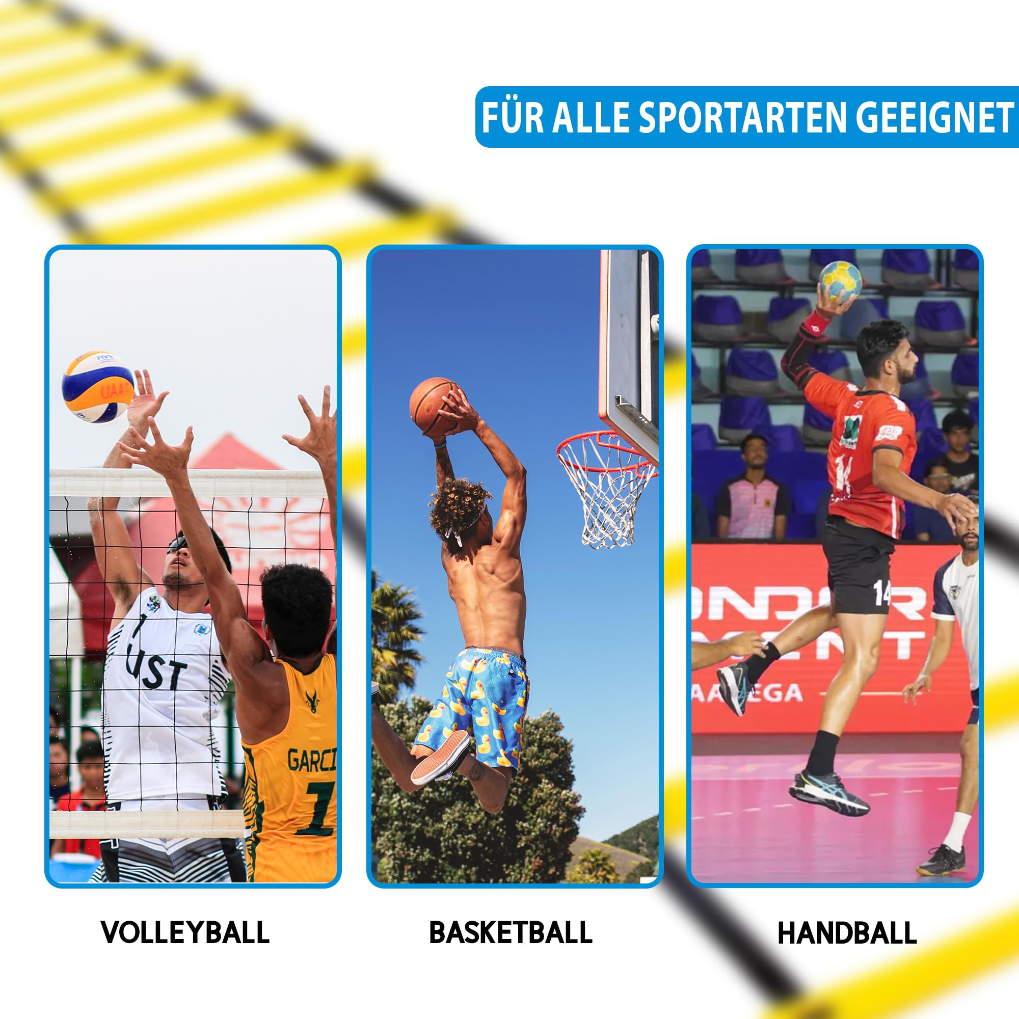 Scala di coordinazione 4m con borsa I Agility Training, Calcio, Basket, Fitness