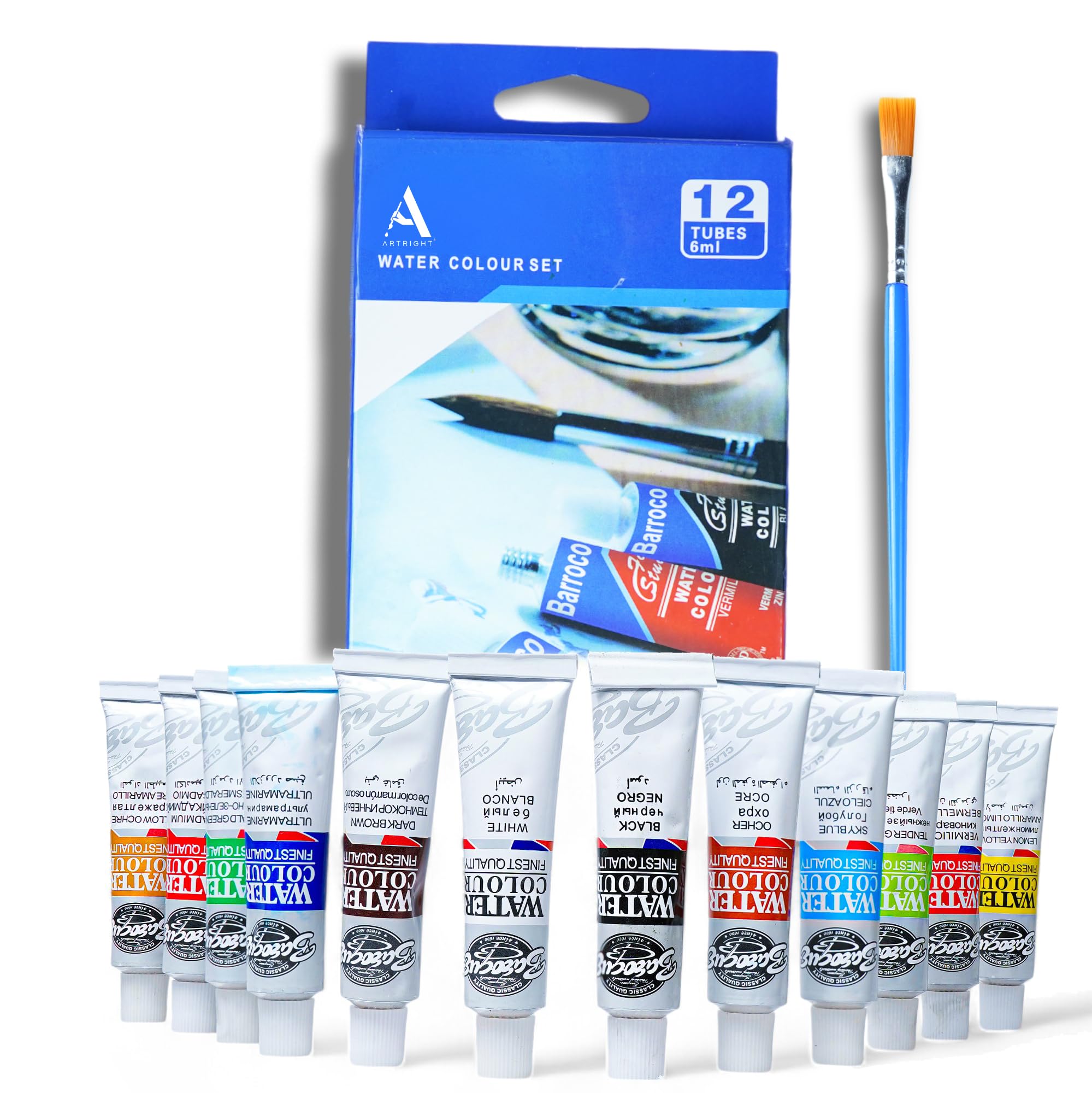 - Artists Watercolor Paint Set of 12 (6ml each) : Artist Water Color Set of 12 for Watercolour & Mixed Media Painting for Beginners, Students & Professionals