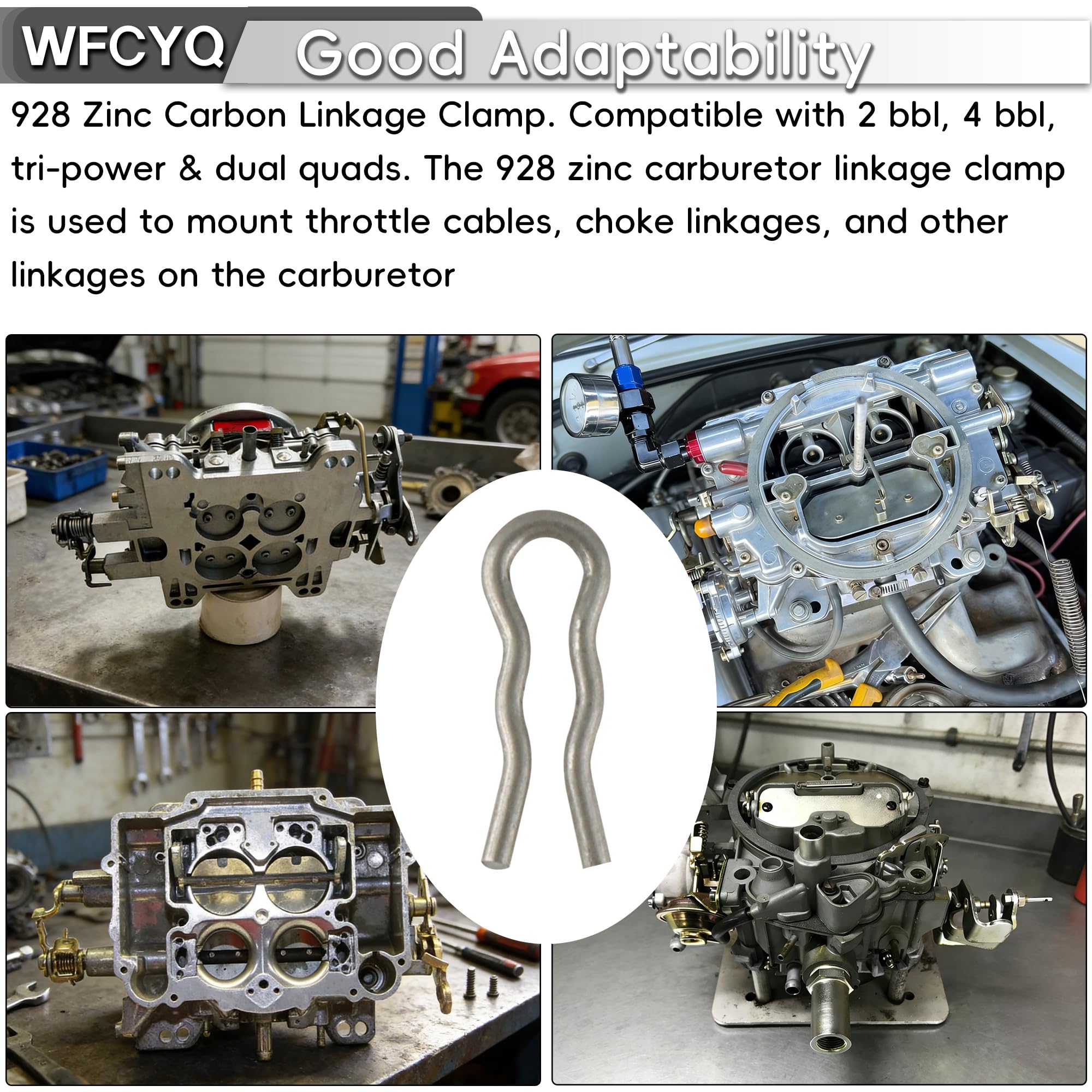 WFCYQ Carb Linkage Clips 928 Zinc Carb Linkage Clips (Qty12) | for