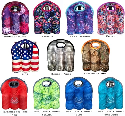 Miniatura 8 de Koverz - Paquete de 6 unidades con aislamiento de neopreno #1, portador de botellas de cerveza, bolsa de seis paquetes - Bandera estadounidense de