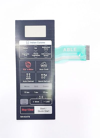 Able MH6347B Microwave Oven Membrane Keypad (Black)