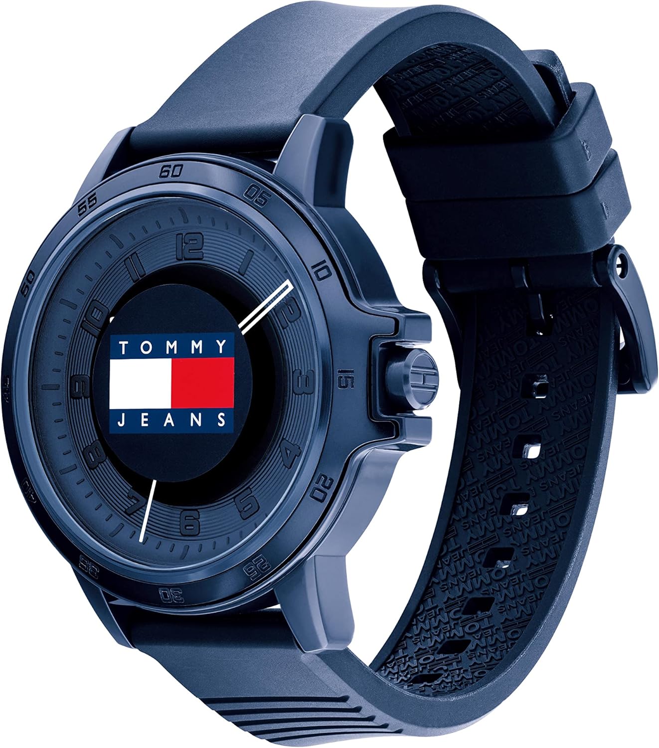 Tommy Hilfiger Jeans Orologio Analogico al Quarzo da Uomo con Cinturino in Silicone Blu - 1792034 Tommy Hilfiger Jeans Orologio Analogico al Quarzo da Uomo con Cinturino in Silicone Blu - 1792034