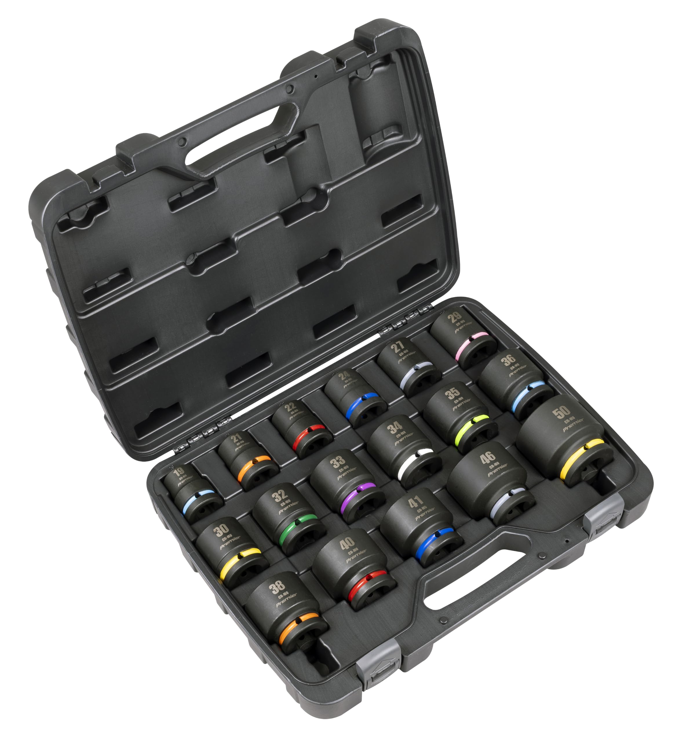 Sealey Premier Impact Socket Set 3/4" Sq Drive 17pc - Colour-Coded - AK8892M