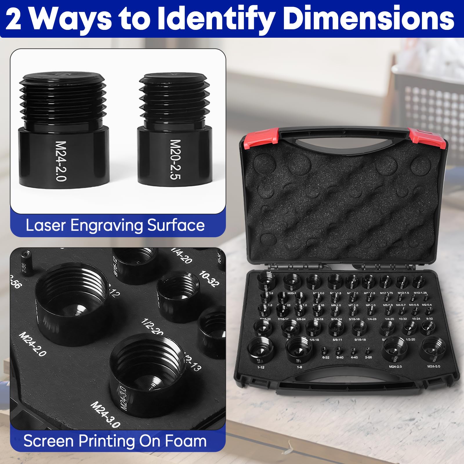Thread Checker Set - Inch & Metric Bolt Gauge -3 Thread Checker Set - Inch & Metric Bolt Gauge -3