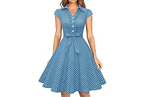 Bbonlinedress Women's 1950s Retro Vintage Cocktail Party Swing Dress