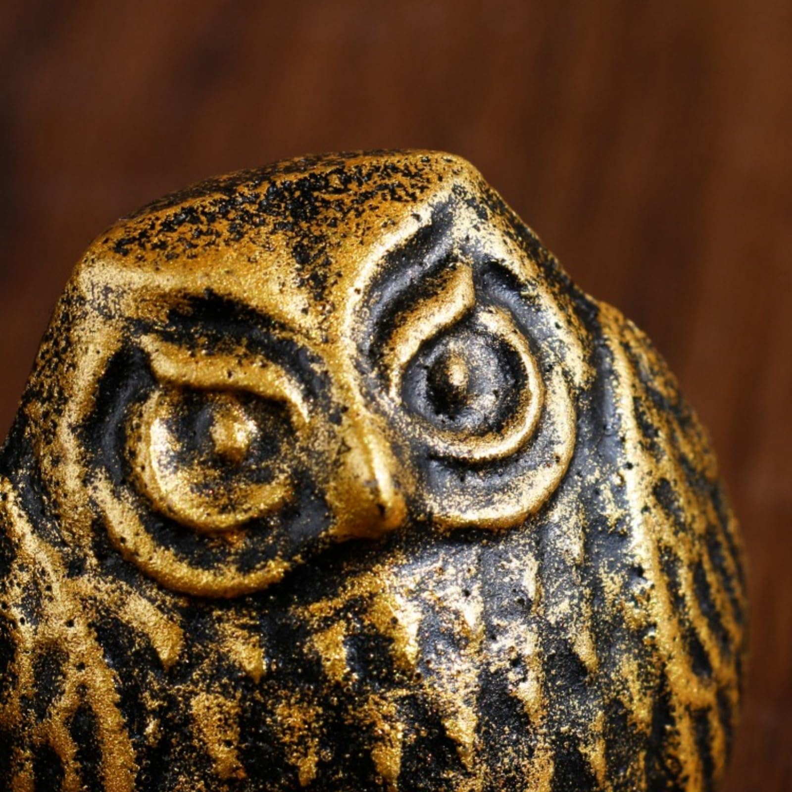 銅製 フクロウの置物 書道具 文房具 装飾品 工芸品 美術品 Amazon | Eeeza 筆置き 文鎮 鋳鉄文鎮 フクロウ 不苦労 梟 置物