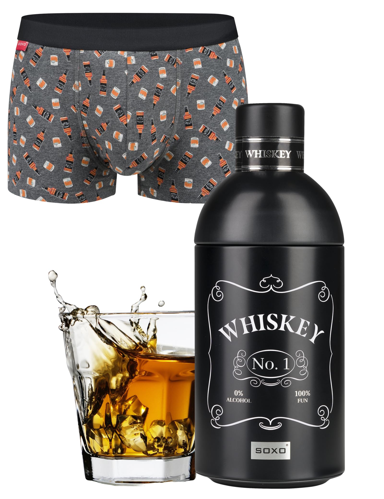 soxo Whisky Mens Boxers Shorts Underwear Man Gift Men Cotton Trunks Boxer Briefs L Whisky