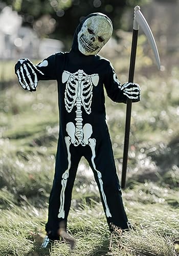 Miniatura 2 de Disfraz infantil completo de esqueleto Fun World, Disfraces, S, NegroBlanco