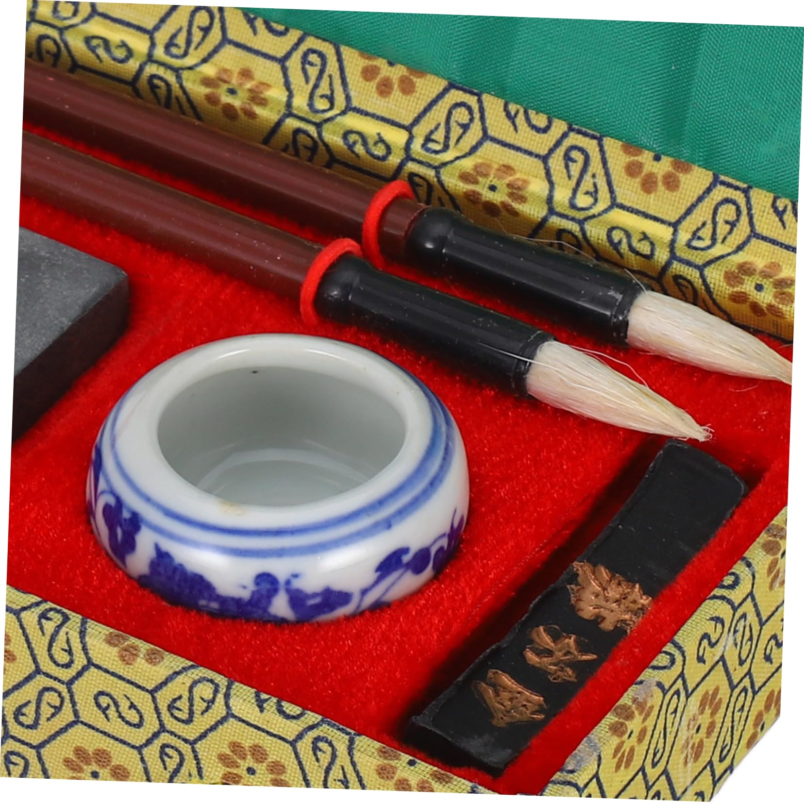 Tofficu Set Di Pennelli Calligrafici Cinesi Per Principianti, Include Pennello, Inchiostro, Pietra, Ciotola, Perfetto Per Pittura E Scrittura, Regalo Educativo