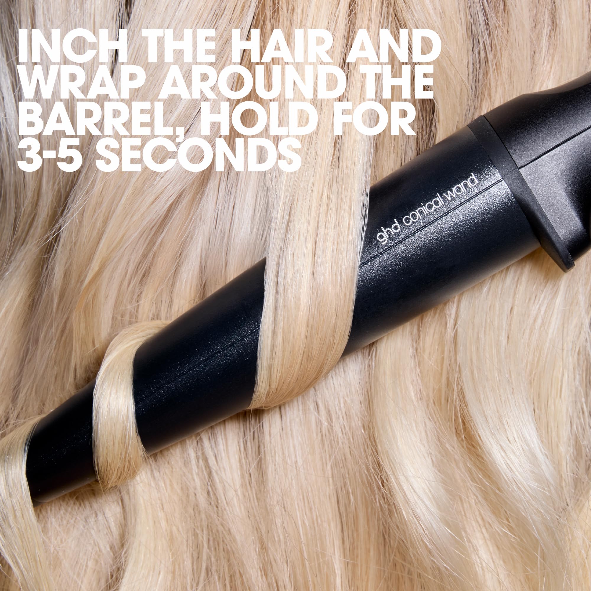 ghd Chronos - Bacchetta arricciacapelli curva, 28-23 mm