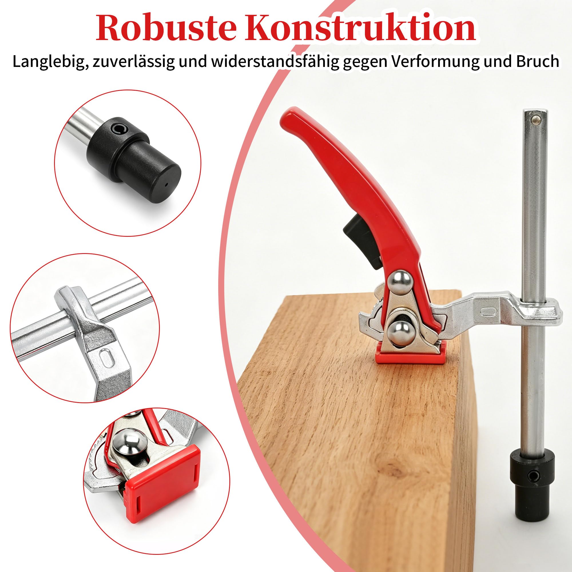 ohbien 6 Stück Bankhaken 20mm Set, Niederhalter Hebelzwinge Spannelement