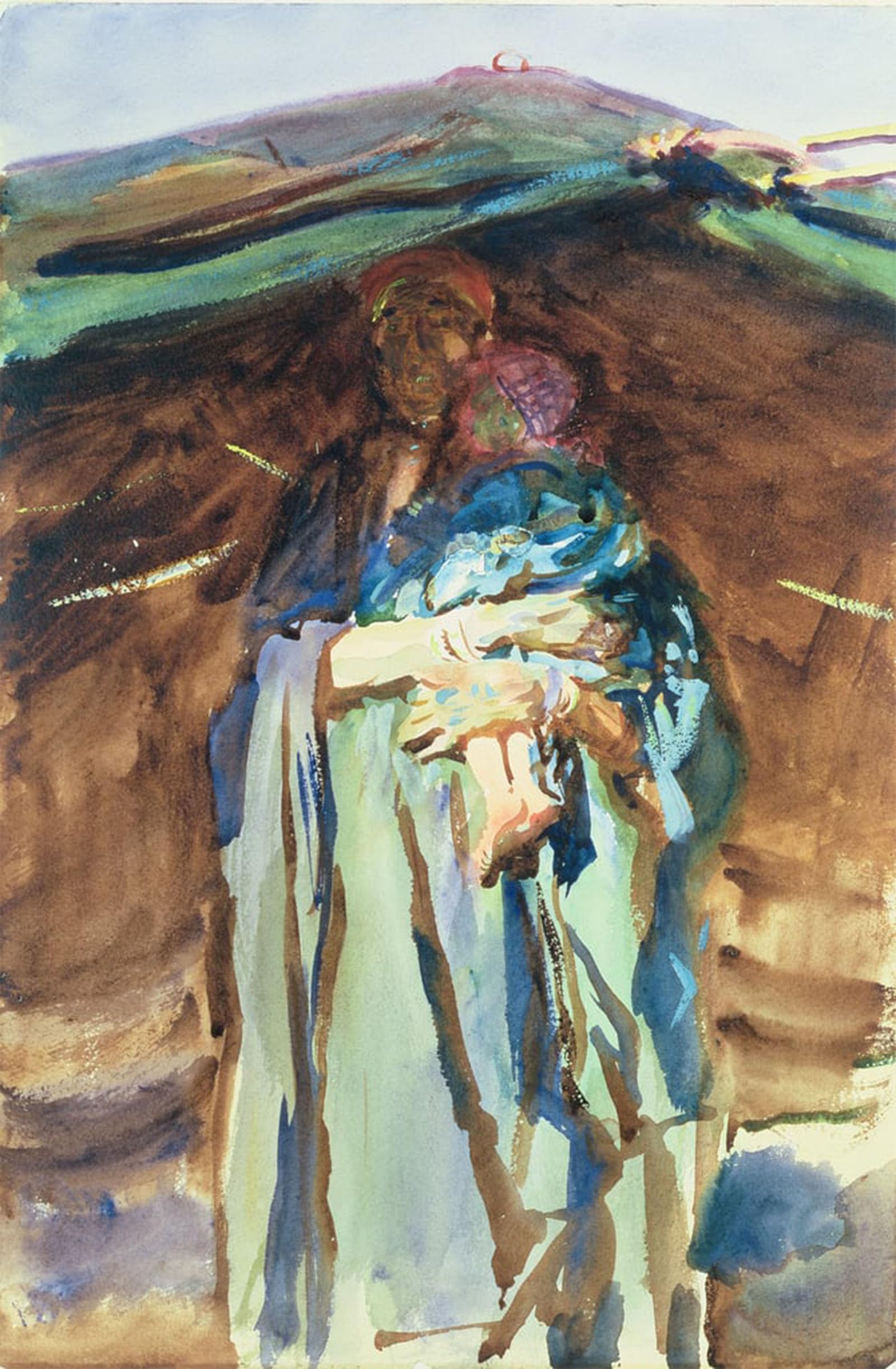 ARTXLXXBN Famous Print Painting Colorful Art Print Bedouin Mother by John Singer Sargent Canvas Art Decorations for Home Decor 60x90cm