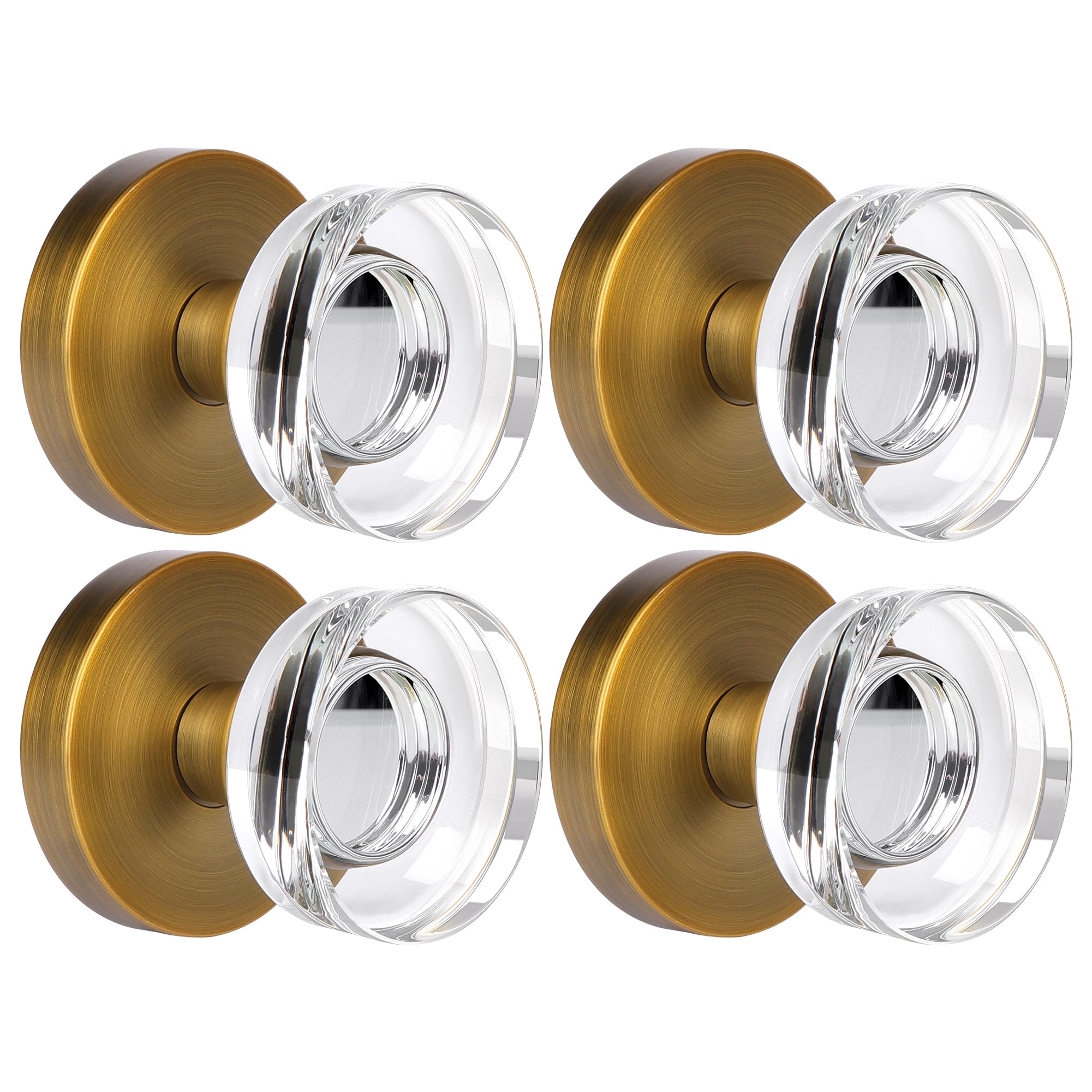 Comparer Naubea Lot De 4 Boutons De Porte Factices En Or Bross En