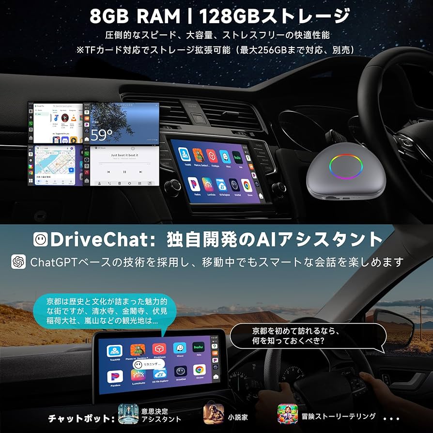 Amazon.co.jp: ATOTOOUT CarPlay AI Box (8GB+128GBモデル