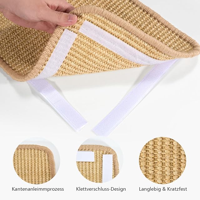Foto 3 de 7 de Alfombrilla Rascador para Gatos, Arranhador para Gatos de Sisal Natural Diseño de Fijación de Pegatinas…
