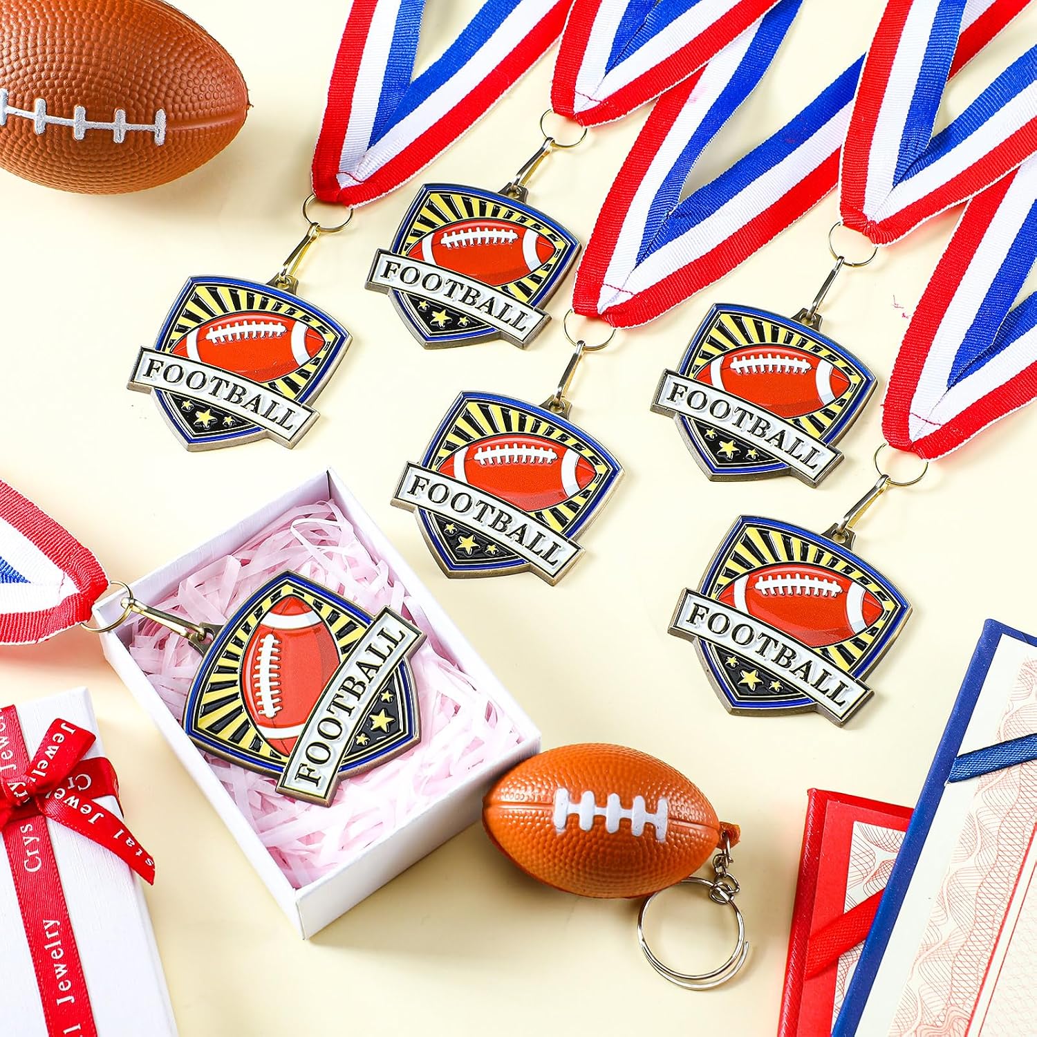 10/20 /30/40 Pcs Award Medals Bulk Sports Medals with Neck Ribbons 2.4 Inch Winner Award Trophy Prize Gift for Sports Themed Party Favors Tournaments Match