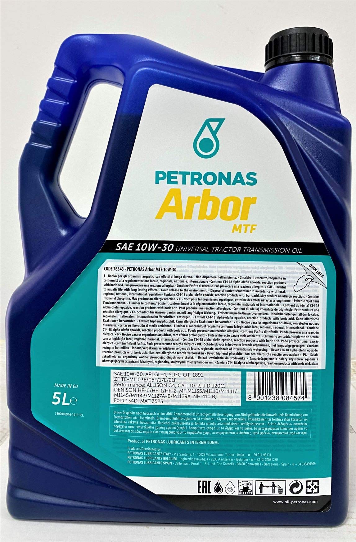 Todo Cultivo Aceite Hidráulico o de transmisión Petronas Arbor MTF SAE 10W30. 5 litros (Arbor Original)